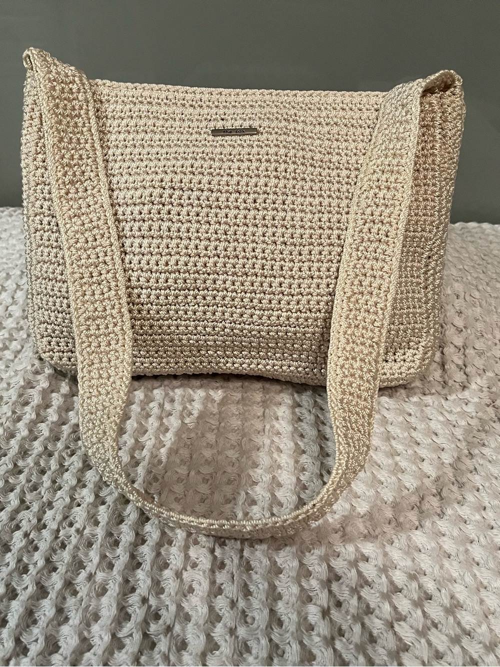 THE SAK Cream Crochet Shoulder Bag - Women's Everyday Tote 518